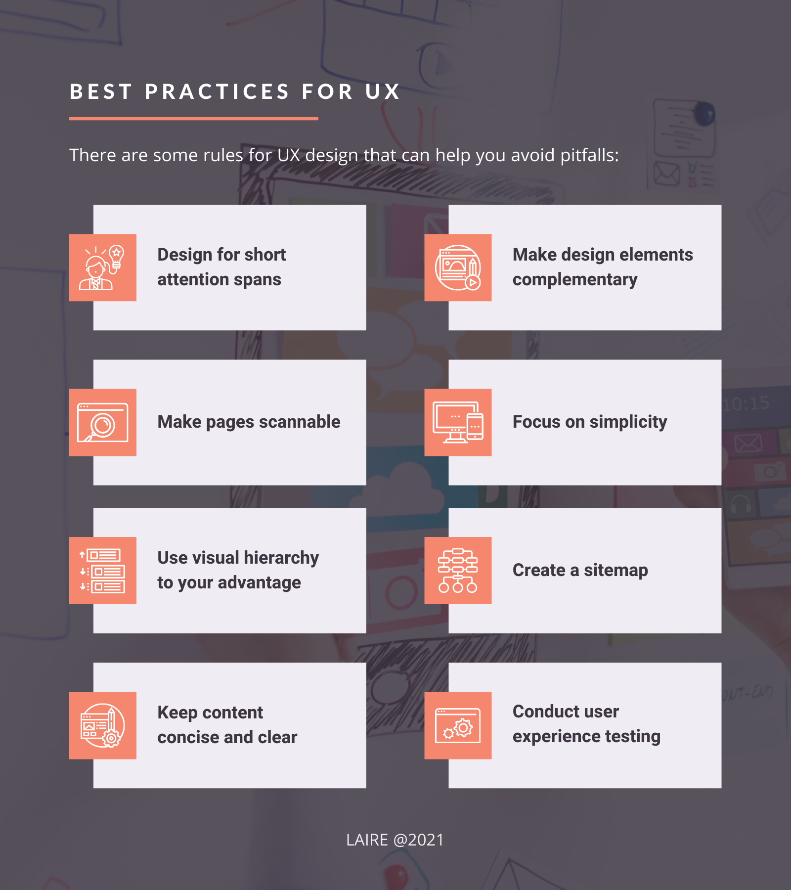 Best UX Practices List Graphic