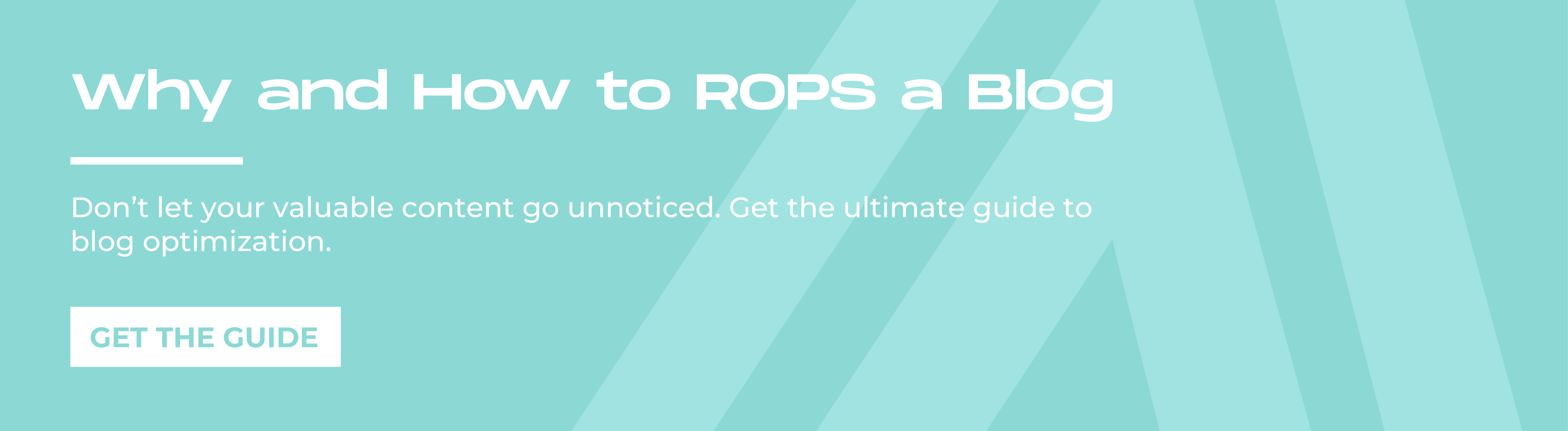Why and how to ROPS a blog
