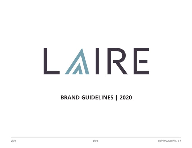 Brand Guideline Cover LAIRE