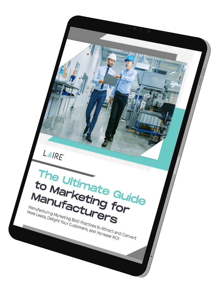 The Ultimate Guide to Marketing for Manufacturers Tablet Mockup-1