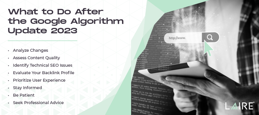 What to do after the google algorithm update 2023