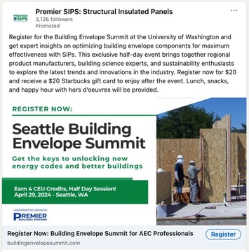 Manufacturer LinkedIn Ad example 1