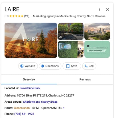 LAIRE GMB profile