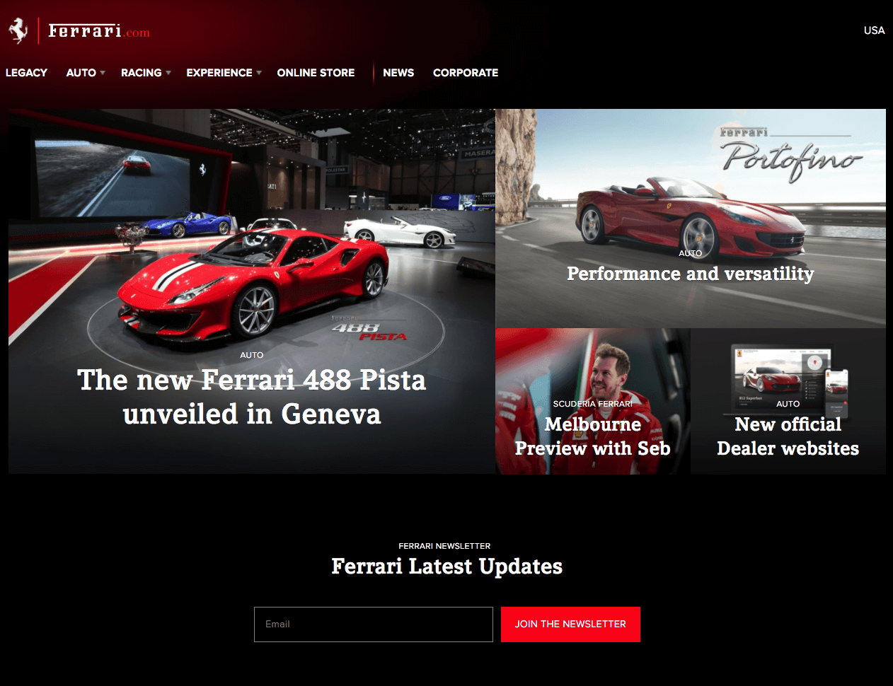 Design-red-color-tone-Official-Ferrari-website