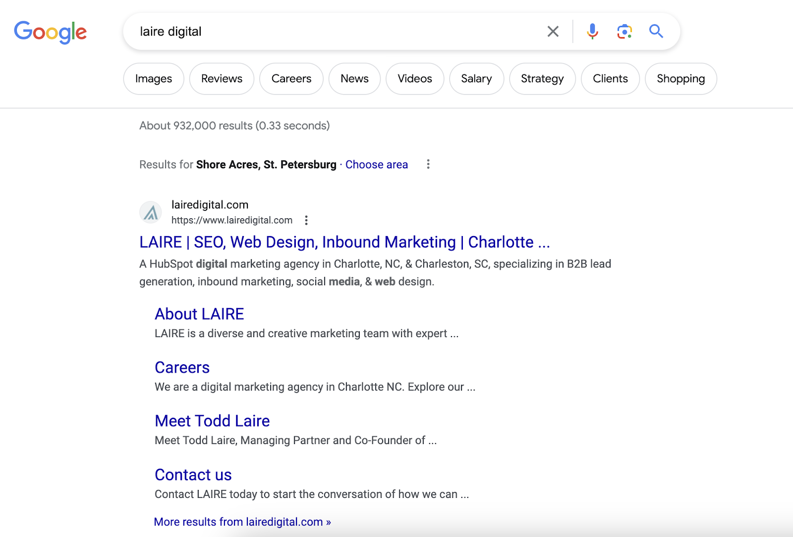 Organic Search Results Examples