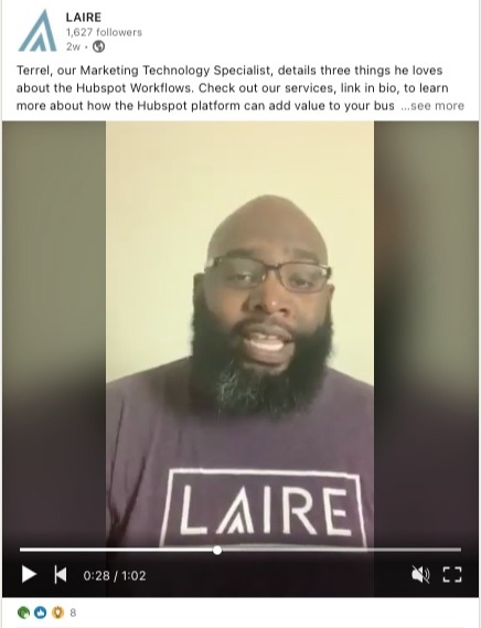 Terrel video post screenshot