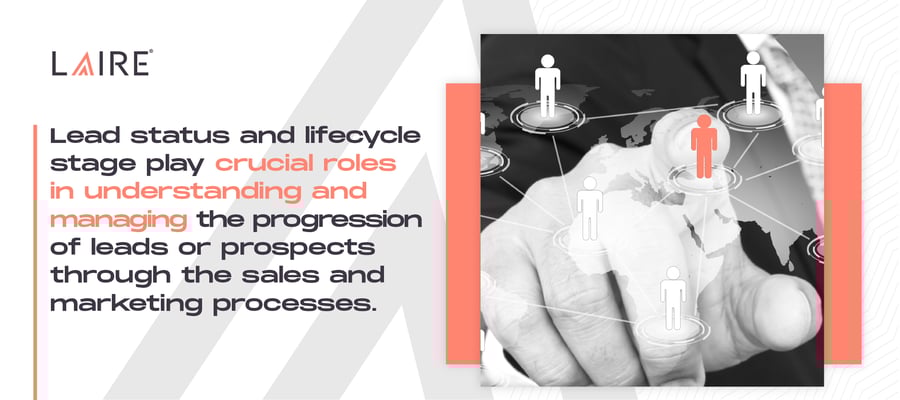 lead status and lifestyle stage play crucial roles in understanding and managing leads.